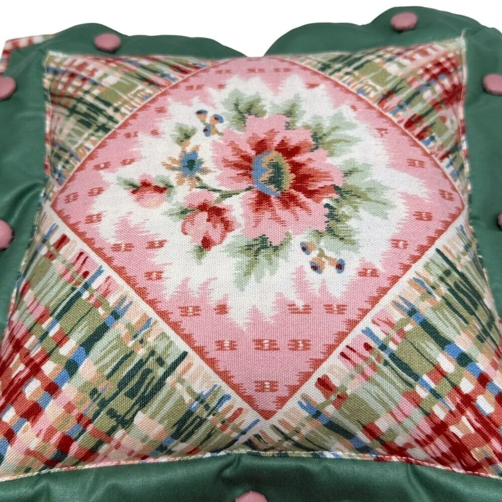 Cottage Floral Small Accent Pillow 13.5